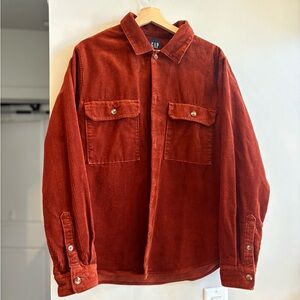 NWOT GAP Rust Corduroy Shirt Jacket